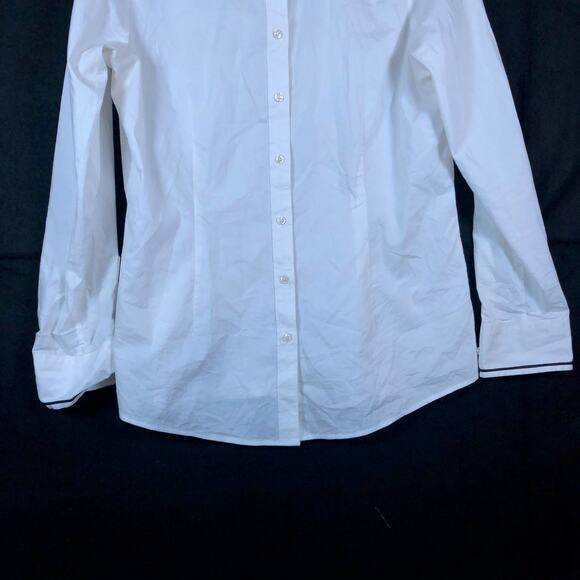 Brooks Brothers Red Fleece Womens Shirt White Collared Button Down Stretch 8 - Picture 3 of 13
